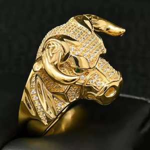 Bagues pour hommes en moissanite et diamants de laboratoire, plaquées rhodium, style hip-hop, vente en gros directe usine - Product Image 2