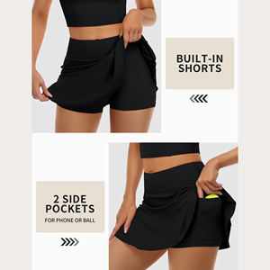 High Quality Quick Dry Women's Tennis <b>Set</b> Solid Color Light Weight Breathable Best Selling Price Sports Wear Women's <b>Sets</b> - Product Image 4