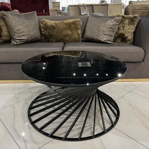 furniture style living room round modern Silver metal legs Modern Metal Side <b>Table</b> - Product Image 1