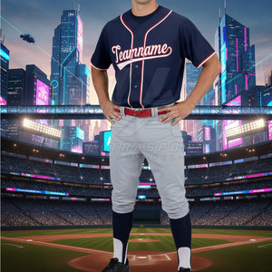 Nouvel arrivage, meilleur prix, uniforme de baseball respirant en polyester, haute qualité, pour hommes adultes, en vente en ligne - Product Image 6