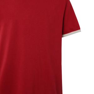 เสื้อยืดคอกลมแขนสั้นผู้ชายปี 2026 ผ้าฝ้าย 100% ระบายอากาศได้ดี คอเสื้อตัดสี เสื้อยืดแบบถักเป็นมิตรกับสิ่งแวดล้อม เสื้อผ้าสไตล์วิทยาลัย - Product Image 4