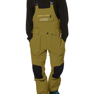 Overol de Esquí Impermeable Color Borgoña para Hombre con Tirantes Ajustables y Múltiples Bolsillos para Actividades al Aire Libre en Invierno - Product Image 5