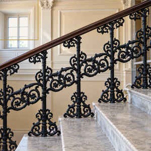 Sistema de barandillas de hierro premium, pasamanos decorativos de metal antiguo para renovación de escaleras en el hogar, herrajes. - Product Image 6