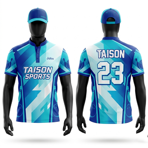 Mens <b>Bowling</b> Jersey 180 GSM Moisture Wicking Polyester Green Geometric Panel Custom Sublimation Embroidery Polo Uniform Wear - Product Image 2