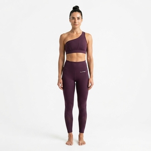 Conjunto Deportivo de Dos Piezas para Mujer, Sujetador Deportivo de un Solo Hombro y Leggings de Cintura Alta, Ropa Deportiva para Yoga y Fitness - Product Image 1