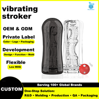 Transparenter Männlicher Masturbator mit Abnehmbarem Ei-Vibrator Luftstrom-Stimulation Offener Stroker für Männer BlueRabbit Großhandel ODM