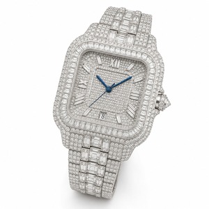 Luxury Women's <b>Diamond</b> <b>Watch</b> Rectangle Stainless Steel Case Analog Quartz Band - Product Image 4