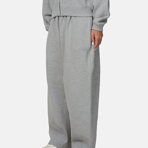 Pantalones de chándal acampanados para mujer, 100% algodón, con bolsillos, cintura media, cordón ajustable, informales, para yoga, invierno, descanso y ejercicio - Product Image 3