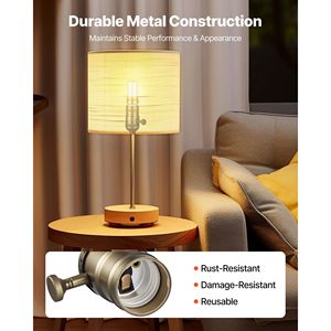 Kit di Ricablaggio per Portalampada E26 in Bronzo Antico da 12 Piedi, Accessori Essenziali per la Realizzazione di Lampade, Kit di Retrofit Tutto-in-Uno - Product Image 3