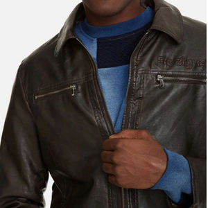 Veste de moto en cuir véritable pour homme de qualité supérieure 2026, fabriquée sur mesure, imperméable, respirante, anti-UV - Product Image 3