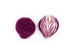 Wool Felt Onion Handmade Felt Vegetable Toy <b>Nursery</b> Playroom Decor <b>Woodland</b> Pretend Play Food Craft Wholesale Bulk - Product Image 3