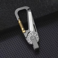 Mousqueton en titane 2D/3D pour hommes, clip de voiture, porte-clés en métal, porte-clés avec logo personnalisé