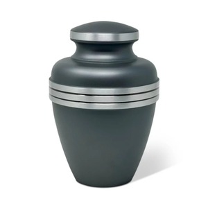 URNA FUNERARIA DE METAL GRIS CENIZA, Color Gris Plata - Product Image 2