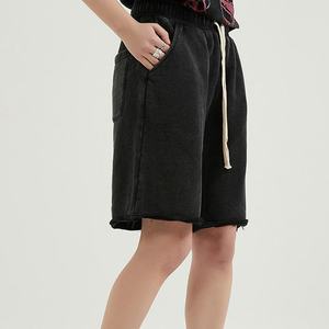 Summer Men's Pants Cropped Overalls Cotton Shorts Washed Vintage Woolen Shorts Men's Vintage Dyed Knee Trendy Men's Shorts - Product Image 3