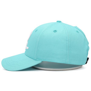 <b>Black</b> 6-Panel Baseball Cap With White Logo Embroidery Front Adjustable Fit For Men Casual Wear 100% Cotton Four Seasons - Product Image 4