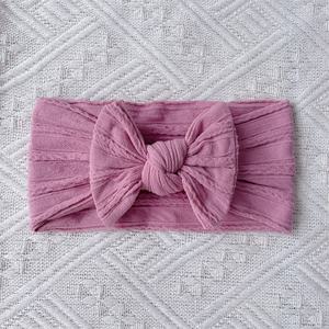 Diadema con nudo superior y lazo de gran tamaño para niña recién nacida, accesorio para el cabello estilo <span class=keywords><strong>turbante</strong></span> para bebés - Product Image 3
