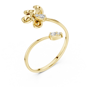 Anillo de Oro Sólido de 14k con Diamantes de Corte Brillante Redondo para Mujer, Anillo de Compromiso Clásico de Diseño Minimalista para Regalo - Product Image 1