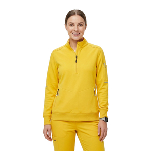 Unisex Utility Style Medical <b>Scrub</b> Jacket Quarter Zip Pullover Doctor Nurse Uniform Ribbed Hem Custom Wholesale <b>Scrub</b> Jackets - Product Image 1