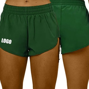 Shorts de sport tricotés bleu marine taille haute pour femme, à taille élastique, séchage rapide, coupe tendance, commande en gros OEM - Product Image 4