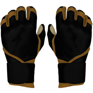 Guantes de Bateo Duraderos de Cuero Camuflado/Negro de KATBROS INDUSTRIES, Acolchados para la Mano Derecha, con Cierre de Tirón, Unisex, para Adultos, Ecológicos, para Béisbol - Product Image 3