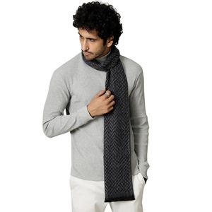 Écharpe longue en cachemire tricotée chaude pour homme, en coton brossé, avec franges, idéale pour le froid – Vente en gros usine - Product Image 3