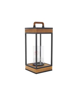 ตะเกียงโลหะทำมือขายดี พร้อมฝาไม้ด้านบนและด้านล่าง - Product Image 1