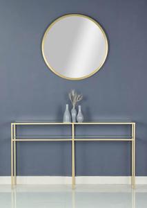 Mesa Consola Minimalista de Metal con Tapa de Vidrio Templado, Mueble Moderno para Entrada, Diseño Estable, Decoración para Sala de Estar - Product Image 2
