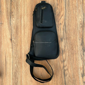 <b>Men's</b> Full Grain Genuine Cowhide Leather Chest <b>Bag</b> Vintage Cycling Sports Crossbody Sling <b>Bag</b> for Business or Casual Use - Product Image 3