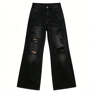 Jeans contemporains effet usé, parfaits pour la mode et le style urbain - Product Image 6