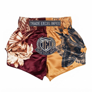 Pantalones Cortos de Boxeo Muay Thai MMA Ecológicos Trade Excel Impex, Impresión Personalizada, Transpirables, de Secado Rápido, Cintura Elástica, Profesionales - Product Image 3