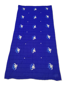 Écharpe en mousseline de soie pour femme, motif floral, perles et strass brodés, légère, respirante, douce, personnalisable OEM ODM, vente en gros - Product Image 2