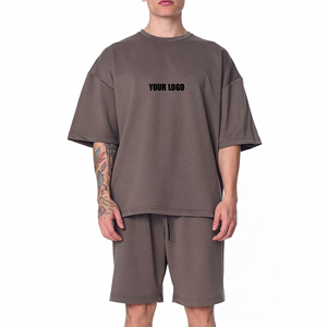 เสื้อยืดผู้ชายคุณภาพสูง ผ้าฝ้าย 100% 300gsm ทรงปกติ สีพื้น พิมพ์โลโก้ตามสั่ง ไซส์ใหญ่ ระบายอากาศได้ดี แห้งเร็ว ชุดเสื้อยืดฤดูร้อน - Product Image 4