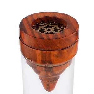 Quemador de Incienso de Madera y Vidrio, Porta Incienso Árabe Oud, Quemador Decorativo de Fragancias para el Hogar, Decoración para Ramadán, Exportación - Product Image 2