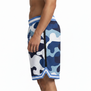 Pantalones Cortos de Baloncesto para Hombre, Camuflaje, Cintura Media, Elásticos, 100% Poliéster, Transpirables, Estampado por Sublimación, Ropa Deportiva Informal - Product Image 5