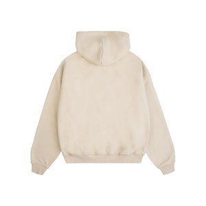Sudadera con Capucha Beige para Hombre, Corte Regular, 50% Algodón, Tejido de Punto, Informal, con Bolsillo Delantero, Estilo Vanguardista de Invierno - Product Image 3