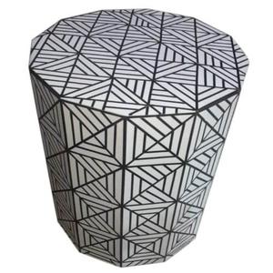 Table à tiroirs ILAHI avec incrustation de os et support en laiton, design moderne, détails en agate, rangement à trois niveaux, meuble portable pour la maison - Product Image 3