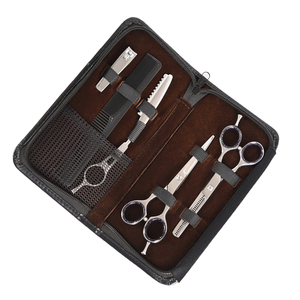 Kit Profesional de Tijeras de Peluquería, Tijeras de Corte Profesional para Barbería, Tijeras de Entresacar, Navaja de Afeitar con Estuche - Product Image 5