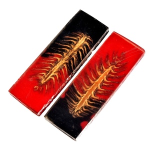 Couteau de chasse et de camping à lame droite en acier Damas avec manche en résine époxy, personnalisation OEM/ODM, bois de rose, USA - Product Image 2