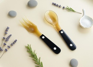 Ensemble de couverts en corne de buffle, cuillère et fourchette, vente en gros, haute qualité, faits à la main, corne naturelle polie, Uttar Pradesh, pour mariage, artisanat - Product Image 3