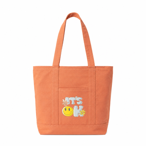 Sac fourre-tout en toile de coton premium pour femme, avec doubles poignées d'épaule, poche avant, réutilisable, écologique, léger, durable, pour tous les jours - Product Image 1