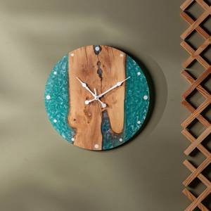 Epoxy & Olive Wood Wall Clock Resin Wall Clock Live Edge Clock Large Wall Clock Personalized Gifts - Product Image 2