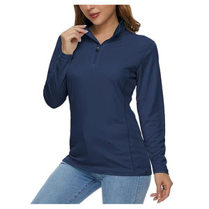 Chemise polo de golf pour femme de haute qualité, séchage rapide, respirante, en coton, couleur unie, logo personnalisable - Product Image 5