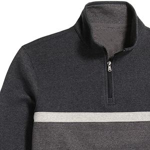 Sudadera de Alta Calidad para Hombre, Corte Holgado, con Cierre de Cremallera de un Cuarto, 100% Algodón, Diseño Multipanel - Product Image 5
