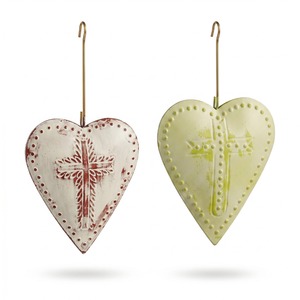 Luxury Metal <b>Christmas</b> Hanging Ornament With Elegant Heart Shape For <b>Christmas</b> <b>Tree</b> Holiday Home Party Decoration Display - Product Image 4