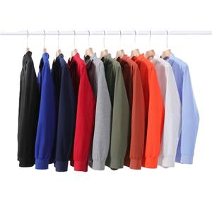 Camiseta Polo de Trabajo de Manga Larga con Cuello Solapa, Color Sólido, Algodón de Alta Elasticidad 220G, Talla Grande para Hombre, con Logotipo Bordado Personalizado OEM - Product Image 2