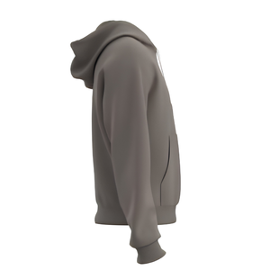 Hoodie personnalisé imprimé anti-plis style vintage avec poche sur la manche, en polaire 430g, coupe oversize, en laine/viscose, pour logo personnalisé en gros - Product Image 2
