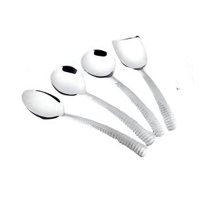 Juego de cubiertos de acero inoxidable de diseño moderno con mango de resina para comidas cotidianas y reuniones especiales - Product Image 4