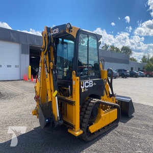 Cargadora compacta JCB 1CX con ruedas/lanzas, tipo móvil, carga nominal de 3 toneladas, mini cucharón frontal y retroexcavadora con accionamiento por bomba - Product Image 3