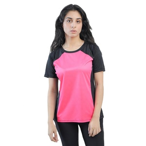Offre Spéciale T-shirt pour femme léger et respirant de qualité supérieure T-shirt à manches courtes et à col rond de couleur contrastée avec logo personnalisé - Product Image 1