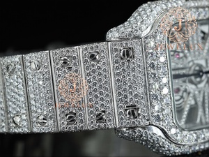 Reloj de Hombre Moderno de Acero Inoxidable con Diamantes Moissanite, Joyería de Lujo para Venta al por Mayor y Minorista - Product Image 4